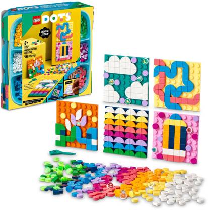 LEGO DOTS Adhesive Patches Mega Pack 41957 Arts and Crafts 5-in-1 Mosaic Making Build