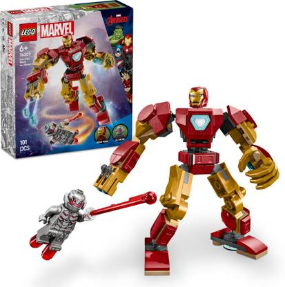 LEGO Marvel Iron Man Mech vs.Ultron Buildable Super Hero Figure Playset 76307
