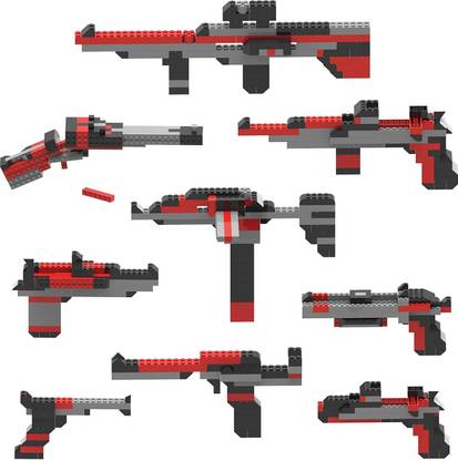 M Kids Gun Block set toy/ 10 in 1 Gun Block Set for Kids
