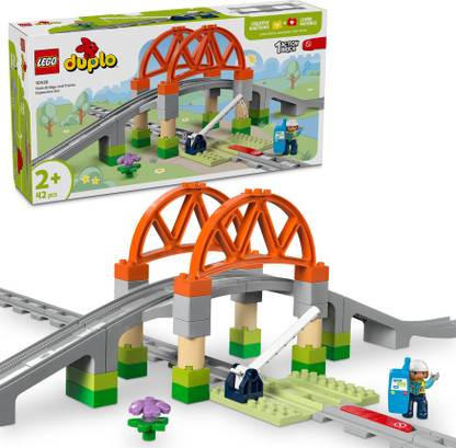 LEGO DUPLO Town Train Bridge and Tracks Expansion Set 10426 (42 Blocks)