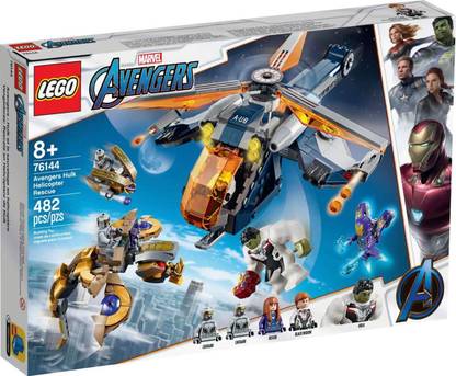 LEGO Marvel Avengers Hulk Helicopter Rescue 76144 Building Kit (482 Pieces)