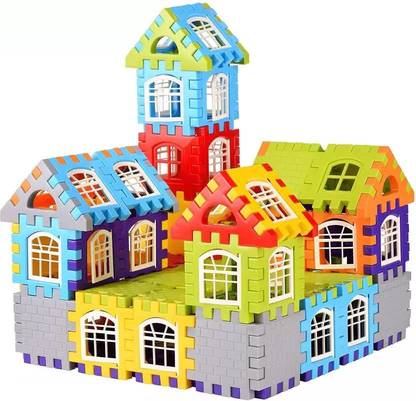 ELEXN 52 Pcs Happy House Building Block Learning/Educational Puzzle Toy Best Kids Gift