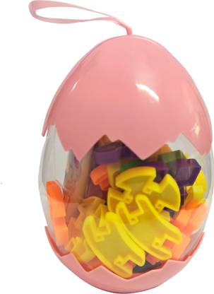 IndusBay Surprise Dinosaur Easter Egg with Prefilled Building Blocks Gifting Toy for kids