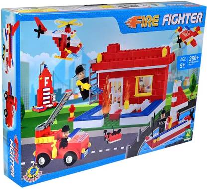 MAHARAJA Fire Fighters Building Blocks Set Age 5+Yrs 260+ Interlocking Pieces