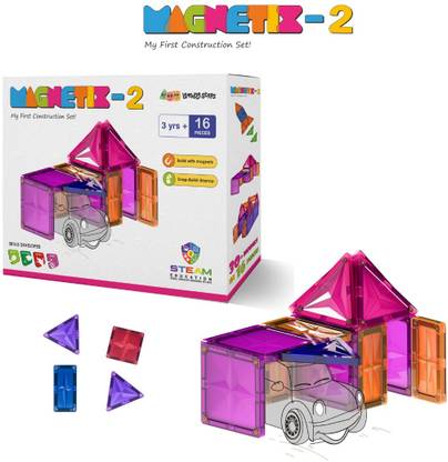 ZEPHYR Magnetix-2 Magnetic Tile | Run Blocks Construction Set for Kids