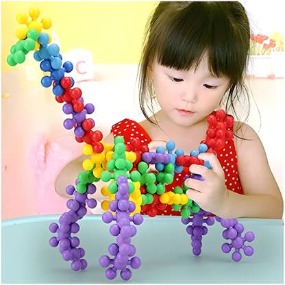 TOYVISION 2024 New 100 pcs Learning Educational Fantasy Star Shaped blocks puzzle for Kids