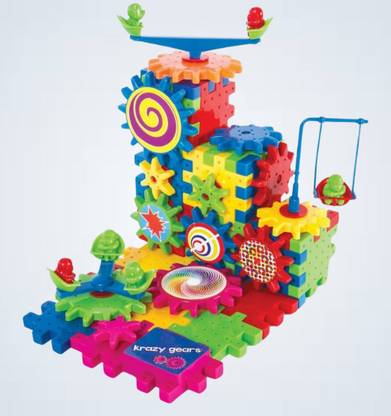 Premchand interprises Gear Building Toy Interlocking Blocks Motorized Spinning Gears 81 Piece_41