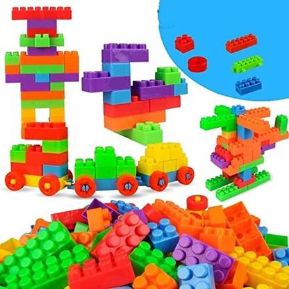 Toys R Us Universe of Imagination 100+ Pics Mini Size Building Blocks Including Wheels Bricks Block