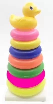 KJEE Educational Learning Stacking Multicolour 7 Rings Baby Toys for Toddlers Kids
