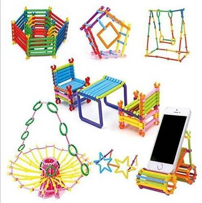 AKFLICKS Puzzle Sticks Building Blocks for Playing and Learning