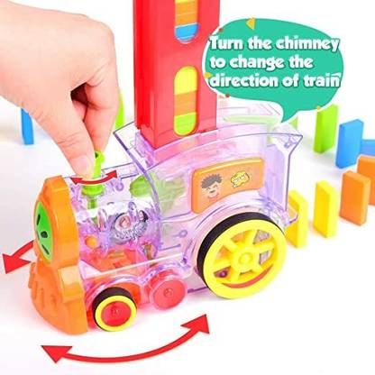 KITTY FLEX omino Funny Train Choco Filling Dominos in The Rails - Battery Operated lights