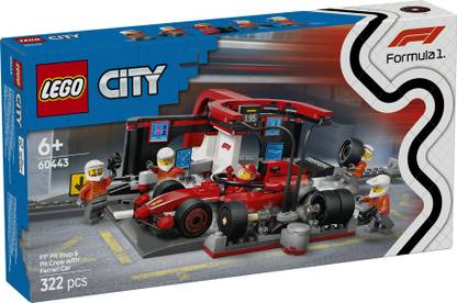LEGO 60443 F1 Pit Stop & Pit Crew with V29