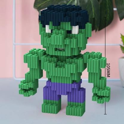 Birthday Popper Super Hero Building Magic Block |Hulk|DIY Micro Nano Minifigure Brick Set