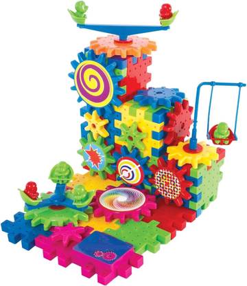 Bandhan Enterprises Gear Building Toy Interlocking Blocks Motorized Spinning Gears 81 Piece
