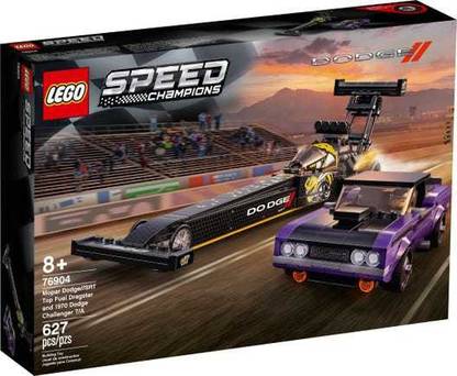 LEGO 76904 Mopar Dodge//SRT Top Fuel Dragster and 1