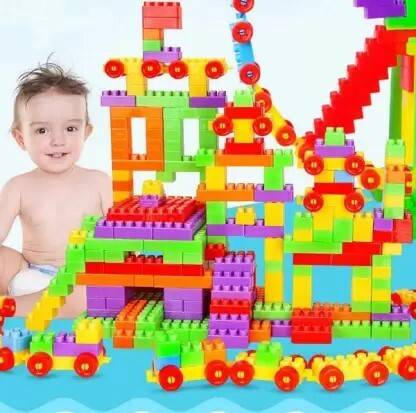 Vastate 60+Pcs building blocks Plastic Building Blocks Bricks Toy For Kids Learning Toy
