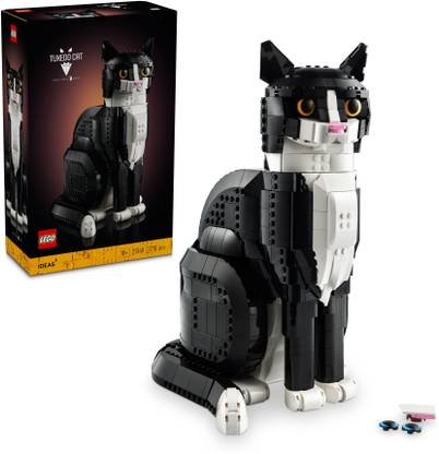 LEGO Ideas Tuxedo Cat, Gift Idea for Animal-Lovers 21349 ( 1710 Blocks)