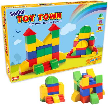 YUIOP - Toy Town Sr - City Building Block Set - Create Miniature Township - 40 Pieces