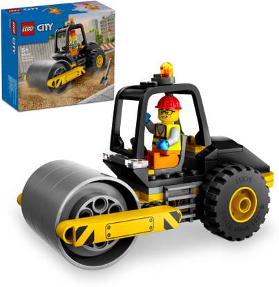 LEGO City Construction Steamroller Toy 60401 (78 Pieces)