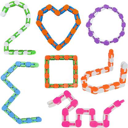 KIPA GAMING Pack of 1 Fun Tracks Snap and Click Fidget Toys, Snake Puzzles