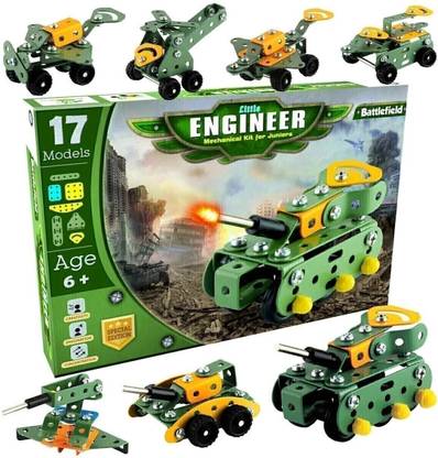 N2J2 SHOP Little Engineer Mechanical Kit for Juniors Educational Learning Toy Models Construction Set For Kids ( Battlefield)