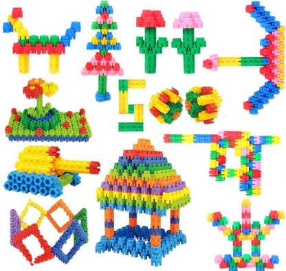 Jayaansh Traders Hexa Interlocking Blocks Playing For Kids( Multi colour ) 250 pieces