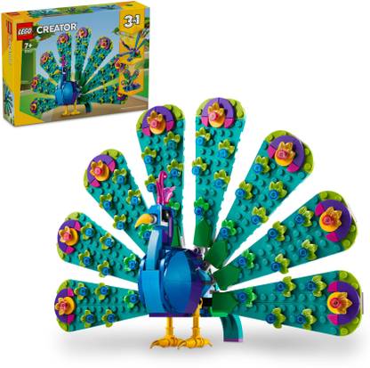 LEGO Creator Exotic Peacock 3in1 Toy Set 31157 (355 Pieces)