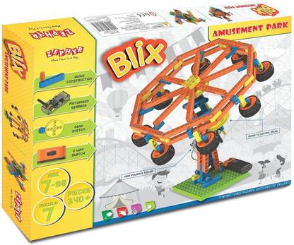 Kidziit Blix Robotix - Amusement Park, Science Kit, Educational DIY Building Set