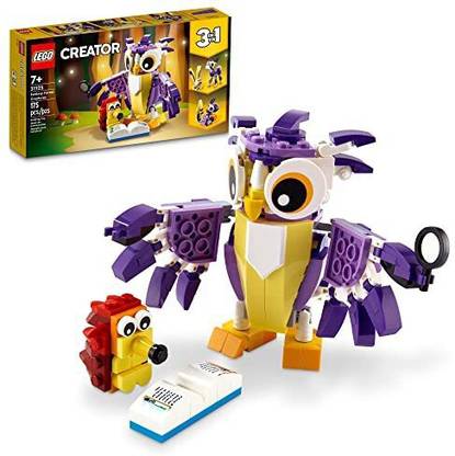 LEGO Creator 3in1 Fantasy Forest Creatures 31125 Building Kit Featuring an Owl, Rabbi