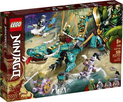 LEGO NINJAGO Jungle Dragon 71746 Building Kit; Ninja Playset Featuring Posable Dragon