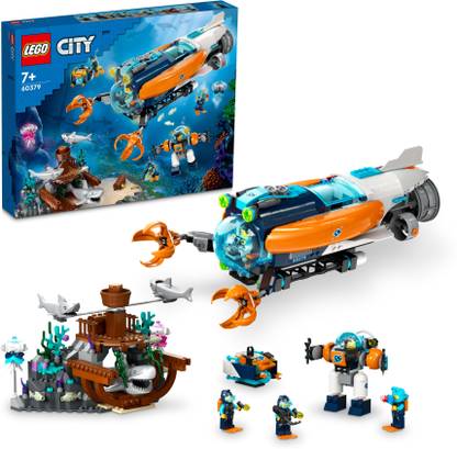 LEGO City Deep-Sea Explorer Submarine 60379 Building Toy Set (842 Pieces)