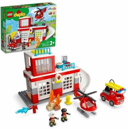 LEGO DUPLO Rescue Fire Station & Helicopter 10970 Building Toy