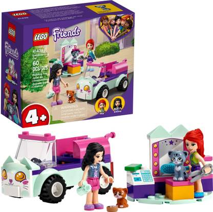 LEGO Friends Cat Grooming Car 41439 Building Kit; Collectible Toy That Makes a Great