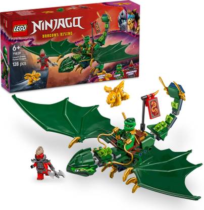 LEGO NINJAGO Lloyds Green Forest Dragon Toy 71829 (128 Blocks)