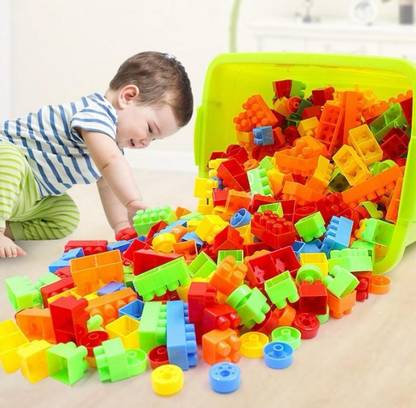 Midhash DIY 50+Pcs Plastic Building Blocks for Kids Toy Set