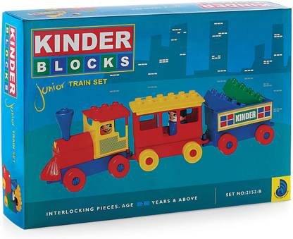 Peacock Toys & Games Peacock Junior Train Set - Premium Interlocking Blocks