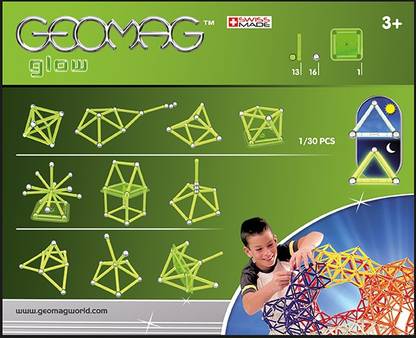 Geomag Magnetic Glow construction toys – 30 pcs