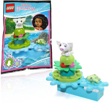 LEGO Disney Princess Moana Minifigure - Dancing Pua The Pig and Baby Turtle on Spinni