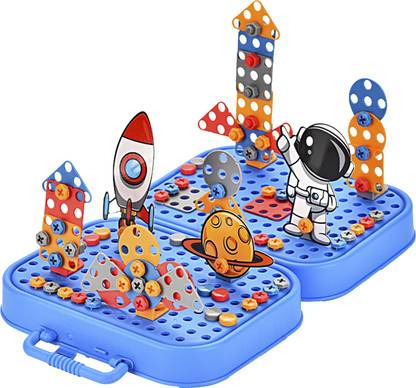 KIDOLOGY Creative toy kids DIY space screw puzzle game box disassembly and assembly