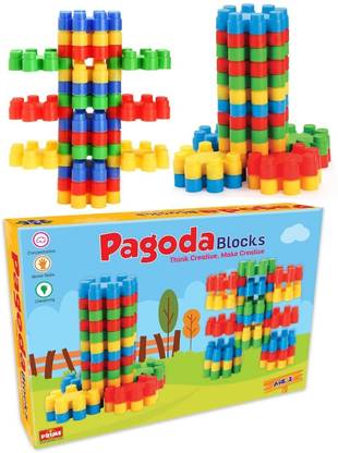 YUIOP - Pagoda - Building Block Set - Build Modern Architecture - Safe - 24 Pieces