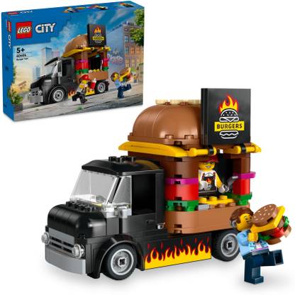LEGO City Burger Truck Toy Building Set 60404 (194 Pieces)
