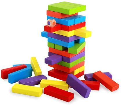 INOS Colourful Wooden Stacking Games For Kids And Adults|Balancing Puzzles Toys