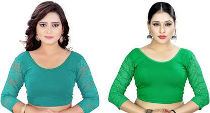 Women Round Neck 3/4 Sleeve Blouse