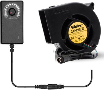 Enormity 12V Blower Fan Dual Ball 110V - 220V High Airflow Speed Controller with AC Plug Forward Curved Air Blower