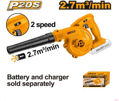 INGCO CABLI20018 20V Lithium-Ion Blower 0-9000/0-18000RPM Air Blower
