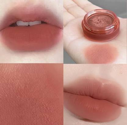 MYEONG 3-In-1 Lip Tint Mocha Brown Velvet for Long-Lasting Lip Makeup Lip Mud Tint
