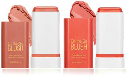 GlowMii On the Glow Tinted Moisture Stick ,Hydrating Blush Balm, Natural Dewy Finish