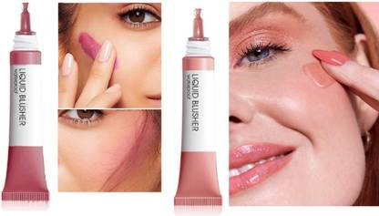 ADJD Berry & Peach Pink Liquid Cream Blush Makeup Lightweight Velvet Mousse Texture