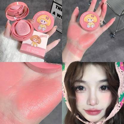 VONGEE Gege Bear Air Cushion Blush Cream Waterproof Lasting Cheek Tint Blush with Puff