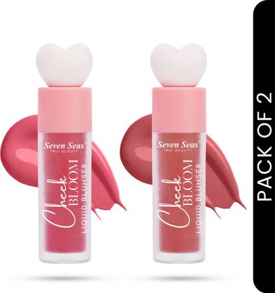 Seven Seas Cheek Bloom Liquid Blusher & Lip Gloss | Long Lasting | Highly Pigmented Blusher